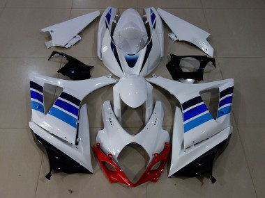 2007-2008 OEM Style Blue and White Suzuki GSXR 1000 Fairings for Sale