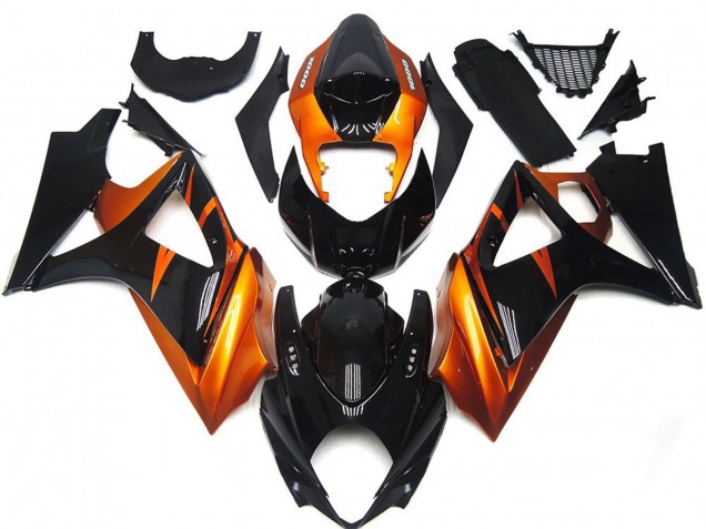 2007-2008 Orange and Gloss Black Style Suzuki GSXR 1000 Fairings for Sale 2007-2008 Orange and Gloss Black Style Suzuki GSXR 1000 Fairings for Sale
