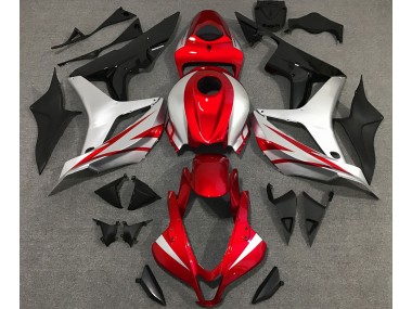 2007-2008 Red and Silver OEM Style Honda CBR600RR Fairings for Sale