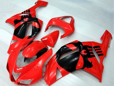2007-2008 Red Skull Kawasaki ZX6R Fairings for Sale