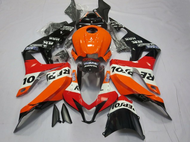 2007-2008 Vibrant Orange Repsol Honda CBR600RR Fairings for Sale 2007-2008 Vibrant Orange Repsol Honda CBR600RR Fairings for Sale