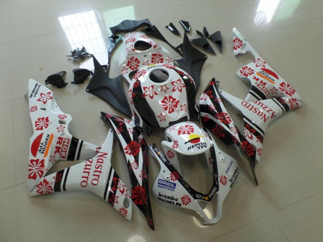 2007-2008 White and Red Nastro Azzurro Honda CBR600RR Fairings for Sale 2007-2008 White and Red Nastro Azzurro Honda CBR600RR Fairings for Sale