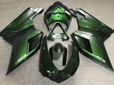 2007-2012 Deep Green Ducati 848 1098 1198 Fairings for Sale