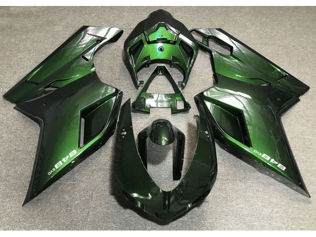 2007-2012 Deep Green Ducati 848 1098 1198 Fairings for Sale 2007-2012 Deep Green Ducati 848 1098 1198 Fairings for Sale
