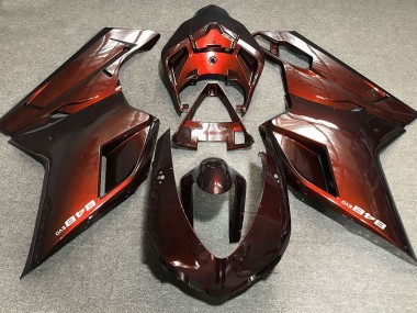 2007-2012 Deep Orange Ducati 848 1098 1198 Fairings for Sale
