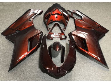 2007-2012 Deep Orange Ducati 848 1098 1198 Fairings for Sale