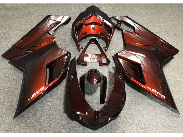 2007-2012 Deep Orange Ducati 848 1098 1198 Fairings for Sale 2007-2012 Deep Orange Ducati 848 1098 1198 Fairings for Sale
