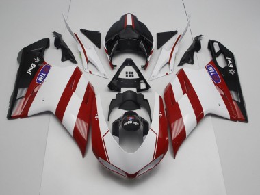 2007-2012 Deep Red Ducati 848 1098 1198 Fairings for Sale