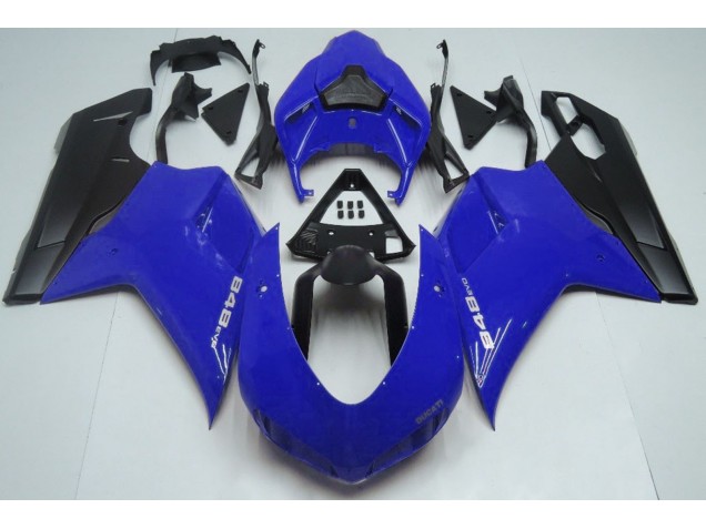 2007-2012 Gloss Blue & Black Ducati 848 1098 1198 Fairings for Sale 2007-2012 Gloss Blue & Black Ducati 848 1098 1198 Fairings for Sale