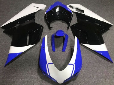 2007-2012 Gloss Blue White and Black Ducati 848 1098 1198 Fairings for Sale