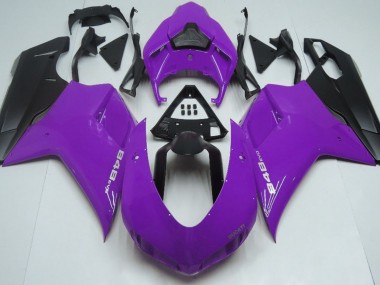 2007-2012 Gloss Purple & Black Ducati 848 1098 1198 Fairings for Sale
