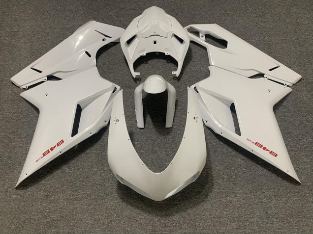 2007-2012 Gloss White Ducati 848 1098 1198 Fairings for Sale 2007-2012 Gloss White Ducati 848 1098 1198 Fairings for Sale