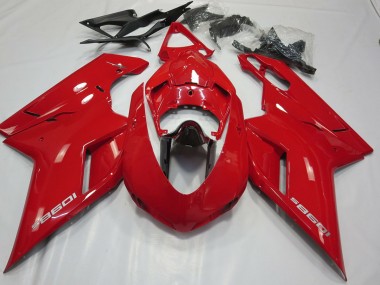 2007-2012 OEM Style Gloss Red Ducati 848 1098 1198 Fairings for Sale