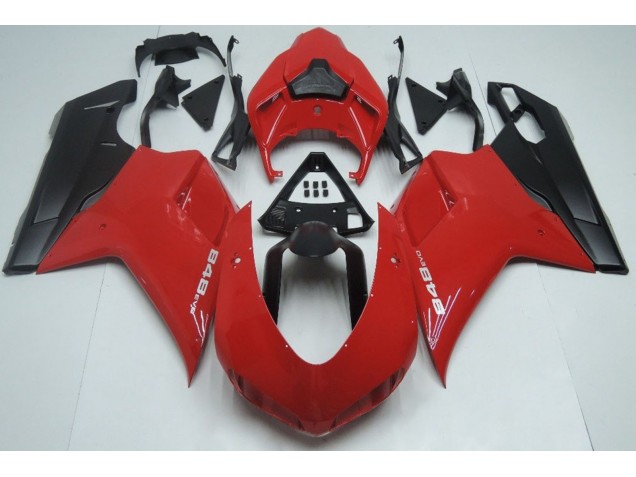 2007-2012 Red Matte Black Ducati 848 1098 1198 Fairings for Sale 2007-2012 Red Matte Black Ducati 848 1098 1198 Fairings for Sale