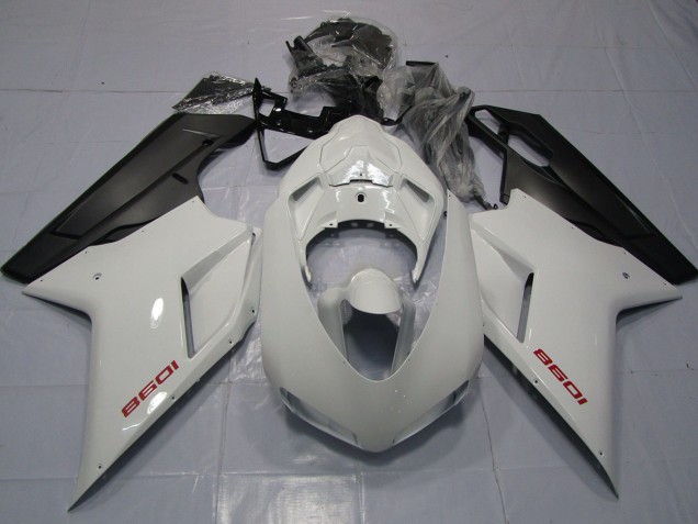2007-2012 Red White and Matte Black Ducati 848 1098 1198 Fairings for Sale 2007-2012 Red White and Matte Black Ducati 848 1098 1198 Fairings for Sale