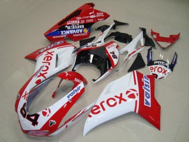 2007-2012 White Xerox Ducati 848 1098 1198 Fairings for Sale