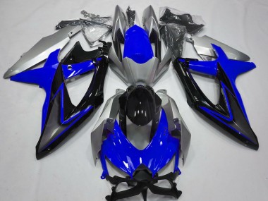 2008-2010 Blue and Silver Suzuki GSXR 600-750 Fairings for Sale