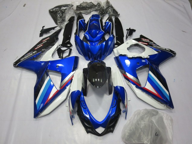 2008-2010 Blue White and Red Suzuki GSXR 600-750 Fairings for Sale 2008-2010 Blue White and Red Suzuki GSXR 600-750 Fairings for Sale