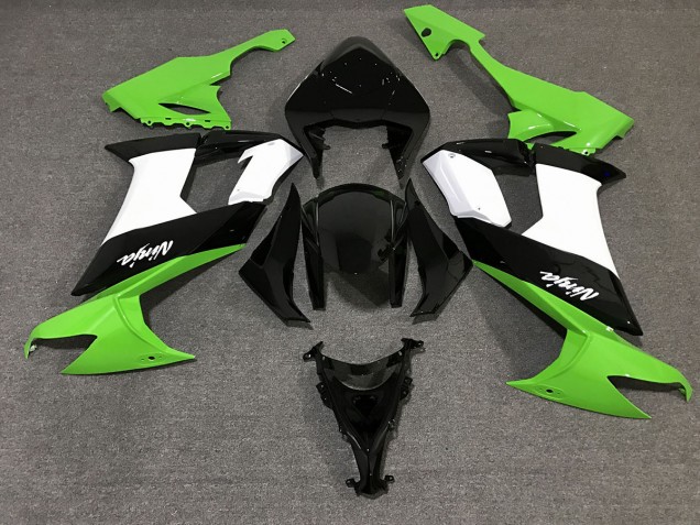 2008-2010 Gloss Black & Green Kawasaki ZX10R Fairings for Sale 2008-2010 Gloss Black & Green Kawasaki ZX10R Fairings for Sale