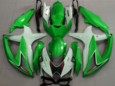2008-2010 Gloss Green & White Suzuki GSXR 600-750 Fairings for Sale