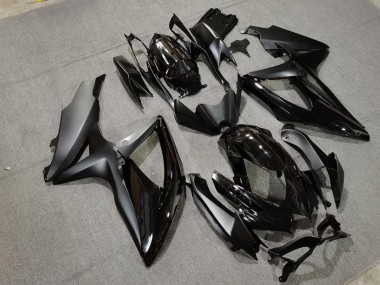 2008-2010 Matte Black & Chrome Logos Suzuki GSXR 600-750 Fairings for Sale
