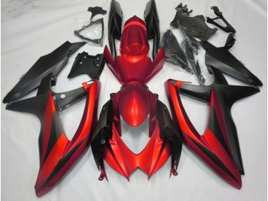 2008-2010 Matte Red No R Suzuki GSXR 600-750 Fairings for Sale