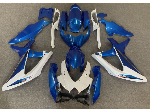 2008-2010 OEM Style Blue and White Suzuki GSXR 600-750 Fairings for Sale 2008-2010 OEM Style Blue and White Suzuki GSXR 600-750 Fairings for Sale