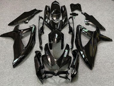 2008-2010 Pearl Black & White Logos Suzuki GSXR 600-750 Fairings for Sale