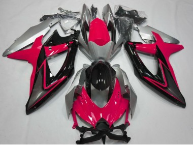 2008-2010 Red and Silver Suzuki GSXR 600-750 Fairings for Sale