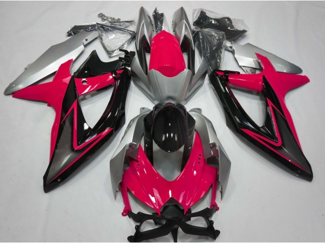2008-2010 Red and Silver Suzuki GSXR 600-750 Fairings for Sale 2008-2010 Red and Silver Suzuki GSXR 600-750 Fairings for Sale
