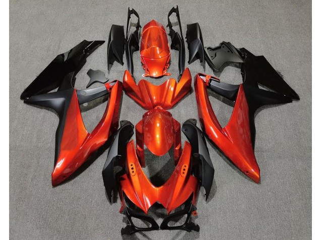 2008-2010 Vibrant Orange in Black Suzuki GSXR 600-750 Fairings for Sale 2008-2010 Vibrant Orange in Black Suzuki GSXR 600-750 Fairings for Sale