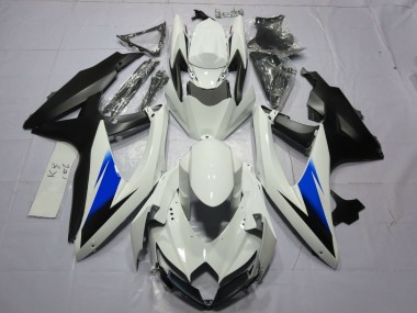 2008-2010 White and Black Suzuki GSXR 600-750 Fairings for Sale
