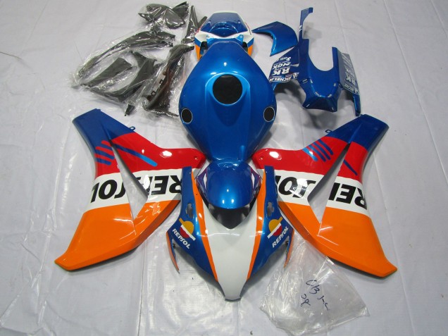 2008-2011 Blue Repsol + Red Honda CBR1000RR Fairings for Sale 2008-2011 Blue Repsol + Red Honda CBR1000RR Fairings for Sale