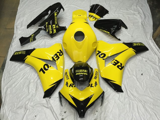 2008-2011 Gloss YELLOW (w) logo Honda CBR1000RR Fairings for Sale