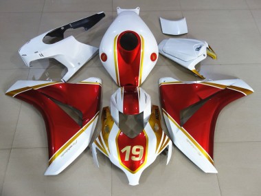 2008-2011 Red and White 19 Honda CBR1000RR Fairings for Sale