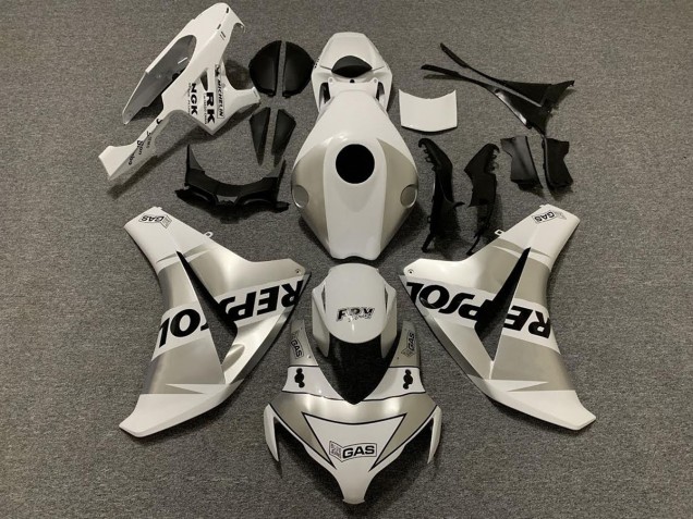 2008-2011 Silver Repsol Honda CBR1000RR Fairings for Sale 2008-2011 Silver Repsol Honda CBR1000RR Fairings for Sale