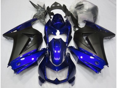 2008-2013 Blue and Matte Black Kawasaki Ninja 250 Fairings for Sale