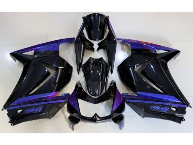 2008-2013 Gloss Black & Blue Kawasaki Ninja 250 Fairings for Sale
