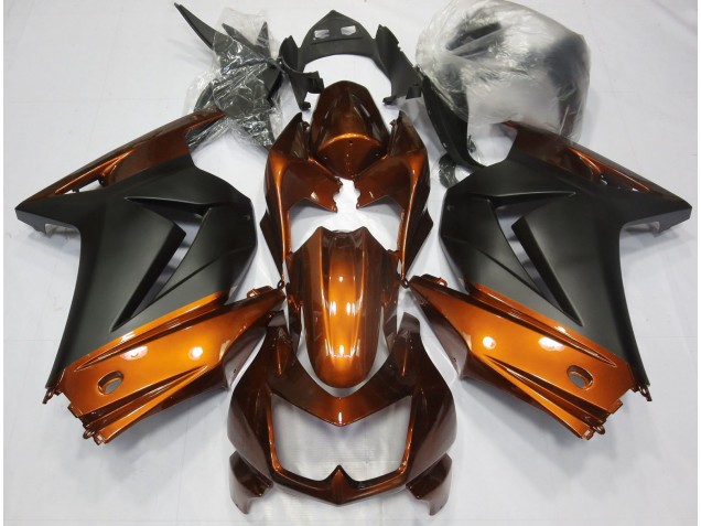2008-2013 Orange and Matte Black Kawasaki Ninja 250 Fairings for Sale 2008-2013 Orange and Matte Black Kawasaki Ninja 250 Fairings for Sale