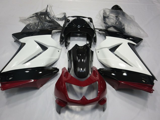 2008-2013 White Red and Black Kawasaki Ninja 250 Fairings for Sale 2008-2013 White Red and Black Kawasaki Ninja 250 Fairings for Sale