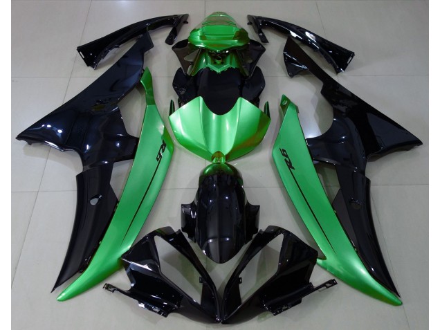 2008-2016 Gloss Black & Light Green Yamaha R6 Fairings for Sale 2008-2016 Gloss Black & Light Green Yamaha R6 Fairings for Sale