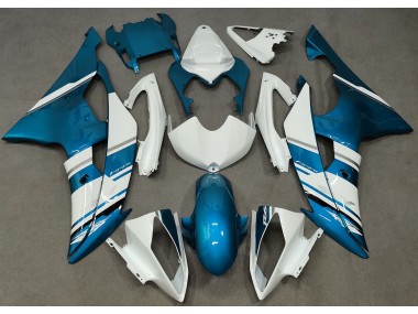 2008-2016 Gloss White and Light Blue OEM Style Yamaha R6 Fairings for Sale