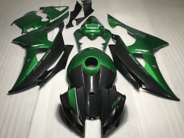 2008-2016 Green w Carbon Style Yamaha R6 Fairings for Sale