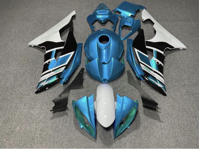 2008-2016 Light Blue Black and White OEM Style Yamaha R6 Fairings for Sale 2008-2016 Light Blue Black and White OEM Style Yamaha R6 Fairings for Sale