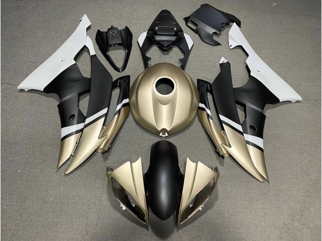 2008-2016 Matte Black and Gold Yamaha R6 Fairings for Sale 2008-2016 Matte Black and Gold Yamaha R6 Fairings for Sale