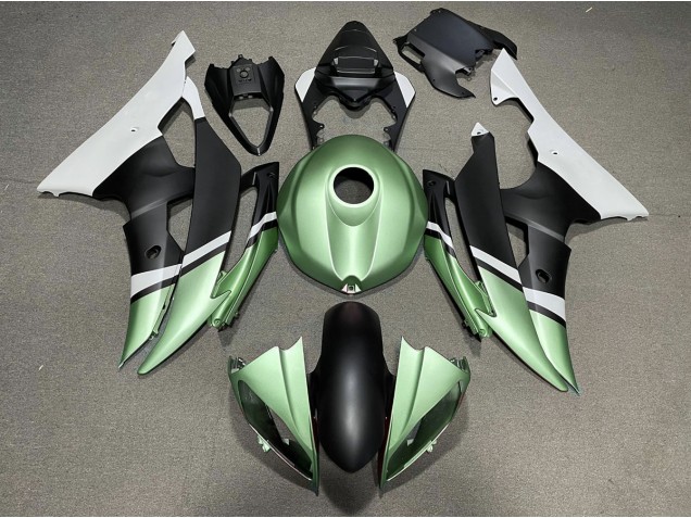 2008-2016 Matte Black and Green Yamaha R6 Fairings for Sale 2008-2016 Matte Black and Green Yamaha R6 Fairings for Sale