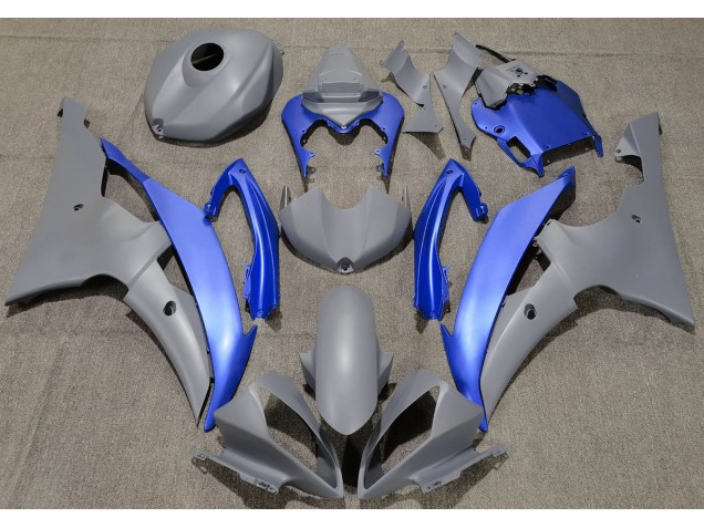 2008-2016 Matte Grey & Blue Yamaha R6 Fairings for Sale 2008-2016 Matte Grey & Blue Yamaha R6 Fairings for Sale