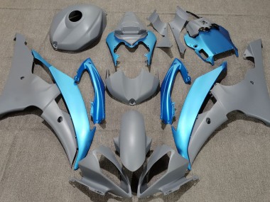 2008-2016 Matte Grey & Sky Blue Yamaha R6 Fairings for Sale