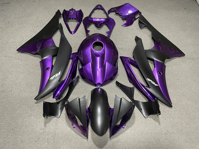 2008-2016 Purple and Matte Black & Logos Yamaha R6 Fairings for Sale 2008-2016 Purple and Matte Black & Logos Yamaha R6 Fairings for Sale