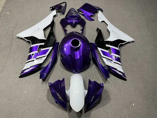 2008-2016 Purple Black and White OEM Style Yamaha R6 Fairings for Sale 2008-2016 Purple Black and White OEM Style Yamaha R6 Fairings for Sale